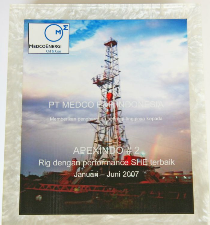 Rig 2 achieved best QSHE performance rig above all contractors working for PT Medco E&P Indonesia, period Jan-Jun 2007