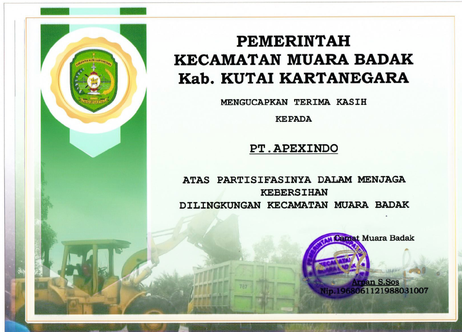 The Company participation in maintaining cleanliness in the neighborhood of Sub District Muara Badak